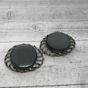 Vintage MUSI clip on shoe clips big statement, pair.
